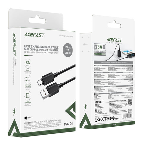 ACEFAST USB-A to USB-C PVC Charging Data Cable - C26-04