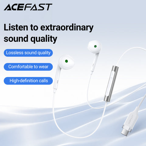 USB-C Half In-ear Wired Earphones with Mic