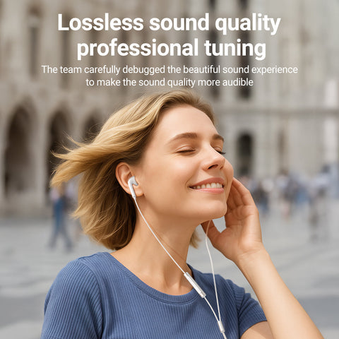 USB-C Half In-ear Wired Earphones with Mic
