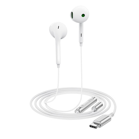 USB-C Half In-ear Wired Earphones with Mic