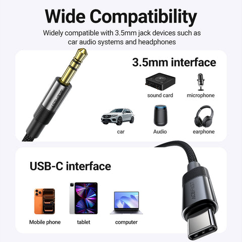 USB-C to 3.5mm Audio Adapter Cable