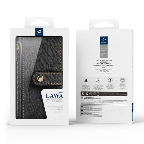 iPhone 17 Pro Max PU Leather Wallet Case with Zip & Magnetic Cover