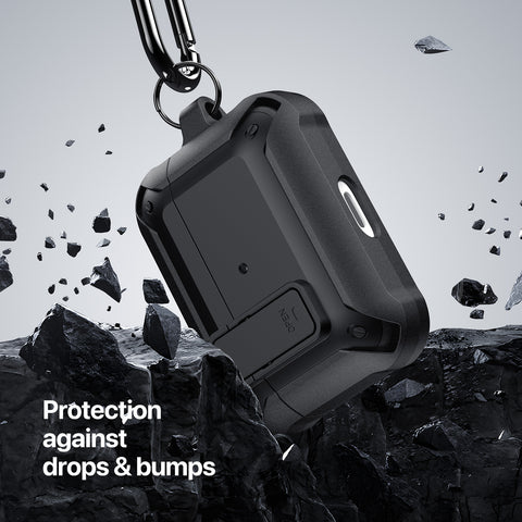 Black AirPods Pro cover offering rugged protection