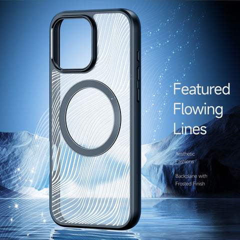 Lightweight iPhone 16 Pro case with flowing lines design