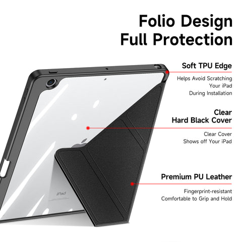 Stand Folio Case for iPad 10.2-inch (7th/8th/9th Gen) - Black