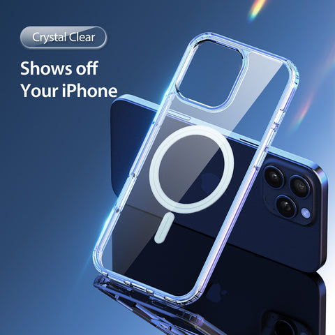 Anti-yellowing iPhone 16 Pro clear case with sleek design