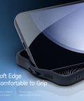 Easy to install Samsung Galaxy S23 FE case with soft edge