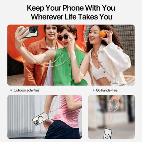 Adjustable Cross-Body Phone Strap - Amber Color