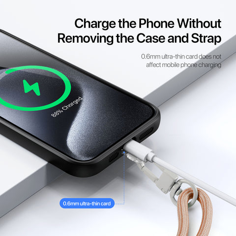 Adjustable Cross-Body Phone Strap - Amber Color