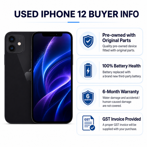 Apple iPhone 12 128GB - Black (Used, Excellent Conditions)