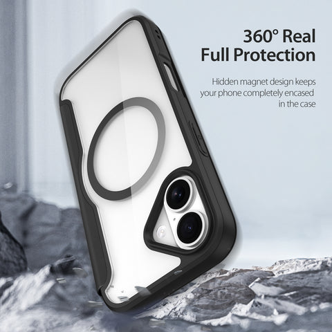 iPhone 17 Black PU Leather Wallet Case with MagSafe & TPU Frame