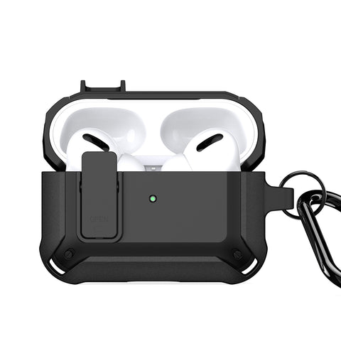 Durable AirPods Pro 2 cover in black with secure ring