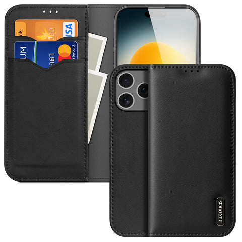iPhone 17 Pro Max PU Leather Wallet Case with RFID Blocking & Stand