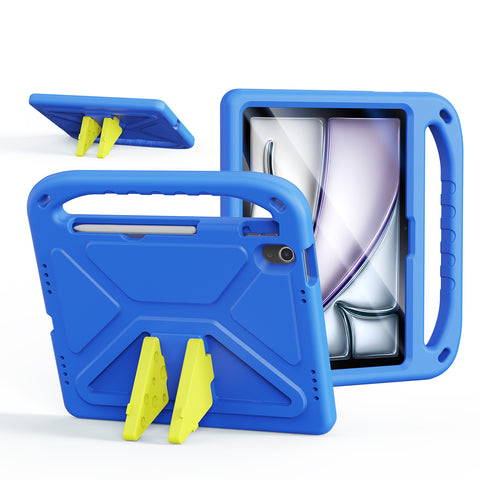 iPad Pro 11 2024/2025 Kids Shock-Absorbing EVA Case with Carry Handle & Kickstand