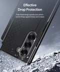 Protective leather case for Samsung Galaxy Z Fold 6 with raised edges