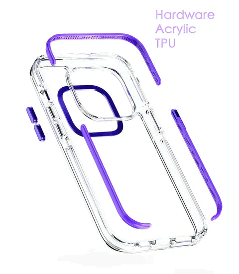 Durable iPhone 12 case with transparent, scratch-resistant back.