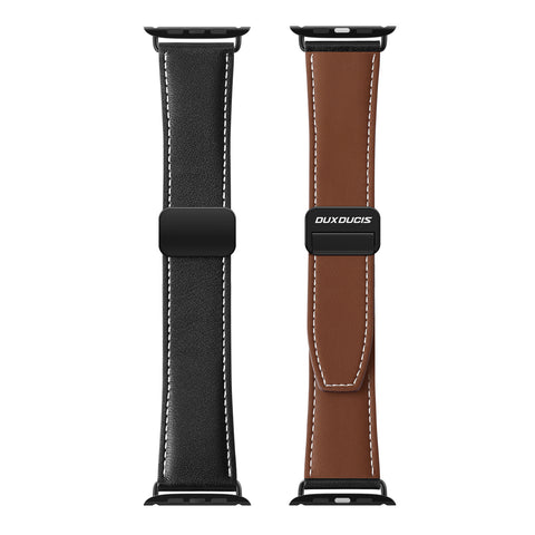 Classic Leather Apple Watch Band – Black