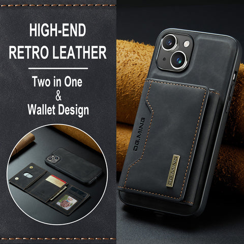 iPhone 15 Plus Case 2-in-1 Detachable Magnetic Wallet Case