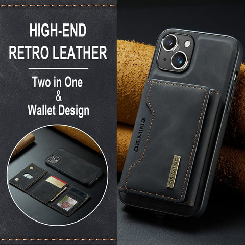 iPhone 15 Case 2-in-1 Detachable Magnetic Wallet Case