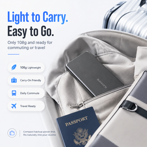 5000mAh Magnetic Wireless Power Bank, Ultra-Slim Portable Charger for Everyday Travel