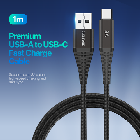 ELEKFONE USB to Type-C Charging Cable 1M