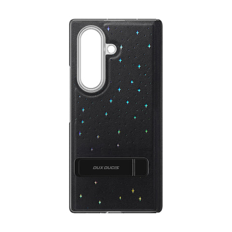 Samsung Galaxy Z Fold7 PU Leather Kickstand Case with Hinge Protection