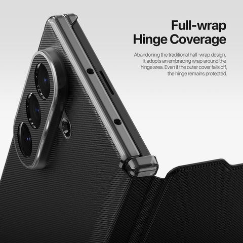 Samsung Galaxy Z Fold8 Ultra PU Leather Flip Case with Hinge Protection & Card Holder