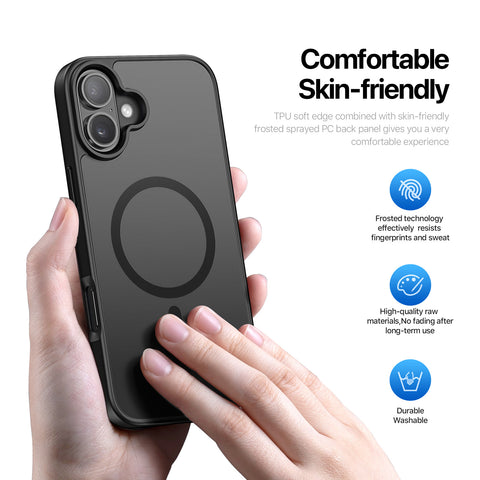 iPhone 17 Slim Shockproof MagSafe Case with Scratch-Resistant Frosted Back