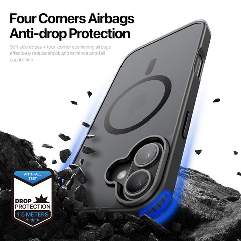 iPhone 17 Slim Shockproof MagSafe Case with Scratch-Resistant Frosted Back