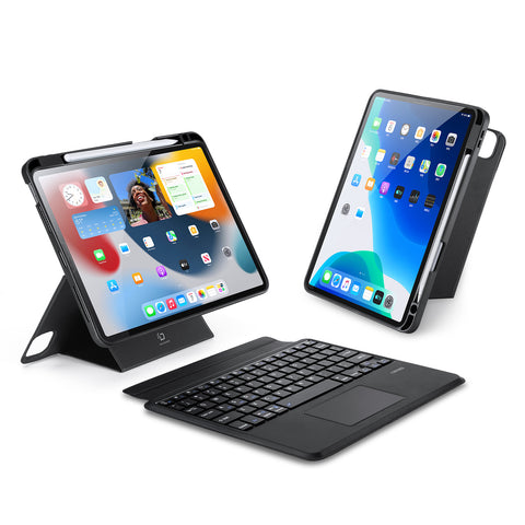 iPad Pro 11 2018-2022 Bluetooth Keyboard Case with Multi-Touch Trackpad & Backlit Keys – Black
