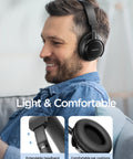 Wireless headphones with 40mm speaker and noise-cancelling mic