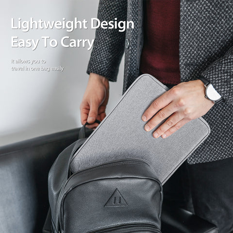 Laptop sleeve with 360° drop protection and water resistance