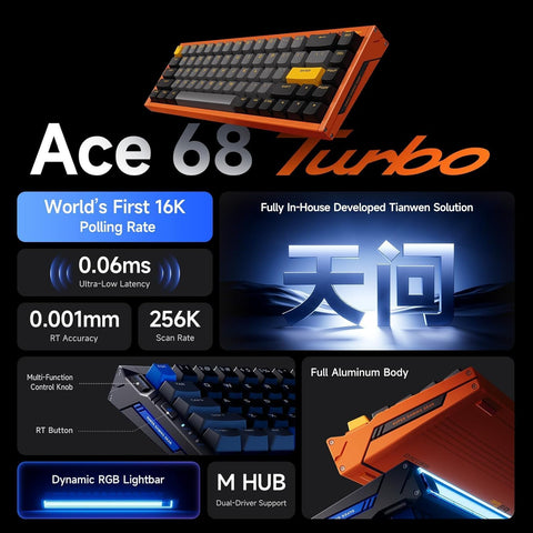 MCHOSE Ace 68 Turbo Full-aluminum Esports Hall Effect Keyboard
