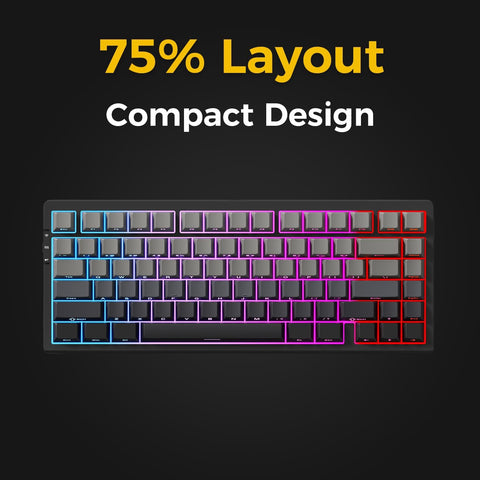 MCHOSE G75 Pro Tri-mode Gasket Structure Gaming Mechanical Keyboard