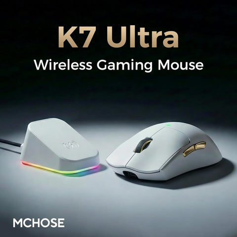 MCHOSE K7 Ultra Gaming Mouse, 59g Lightweight, 500mAh Battery, 8K Polling Rate
