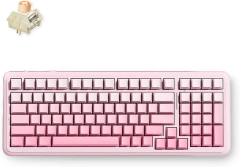 MCHOSE K99 V3 RGB Hot-Swappable Wireless Gaming Keyboard, Icy Creamsicle Switch, 99 keys