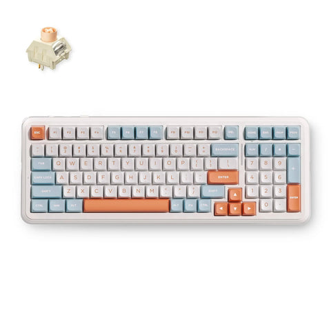 MCHOSE K99 V3 RGB Hot-Swappable Wireless Gaming Keyboard, Icy Creamsicle Switch, 99 keys
