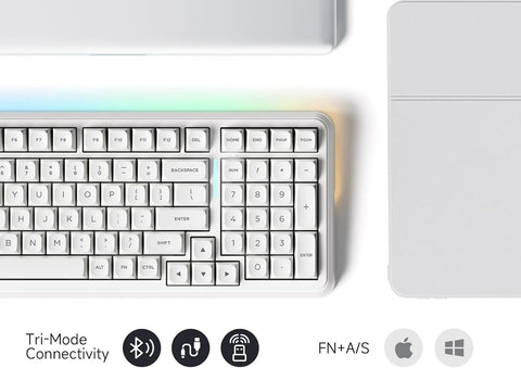 MCHOSE K99 V3 RGB Hot-Swappable Wireless Gaming Keyboard, Icy Creamsicle Switch, 99 keys