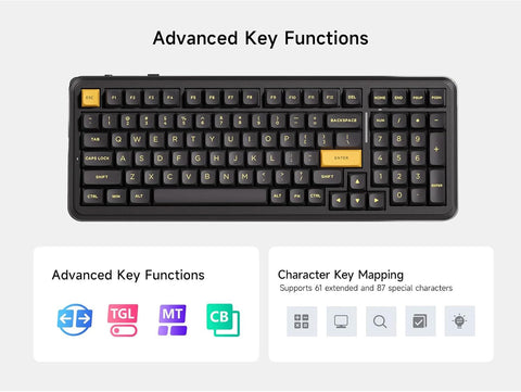 MCHOSE K99 V3 RGB Hot-Swappable Wireless Gaming Keyboard, Icy Creamsicle Switch, 99 keys