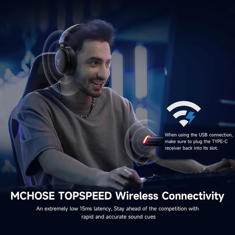 MCHOSE V9 Pro Noise-Canceling Wireless Gaming Headset