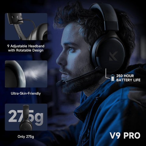MCHOSE V9 Pro Noise-Canceling Wireless Gaming Headset