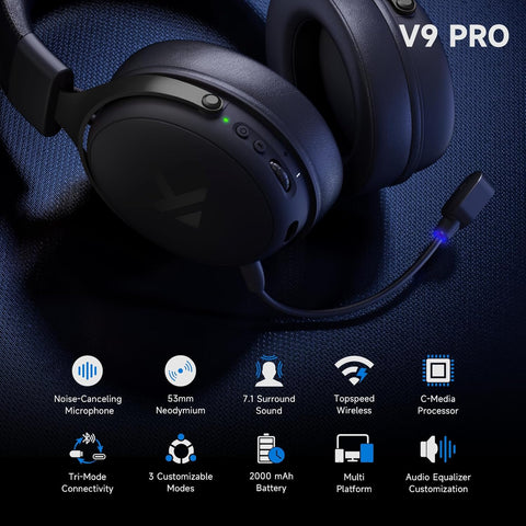 MCHOSE V9 Pro Noise-Canceling Wireless Gaming Headset