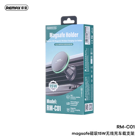 15W Magnetic Wireless Car Charger with Ambient Light