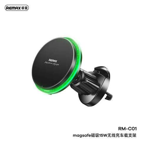 15W Magnetic Wireless Car Charger with Ambient Light