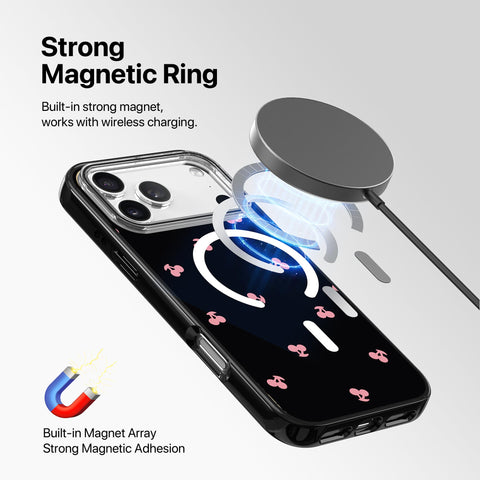Magnetic Clear iPhone Case – Cherry Pop