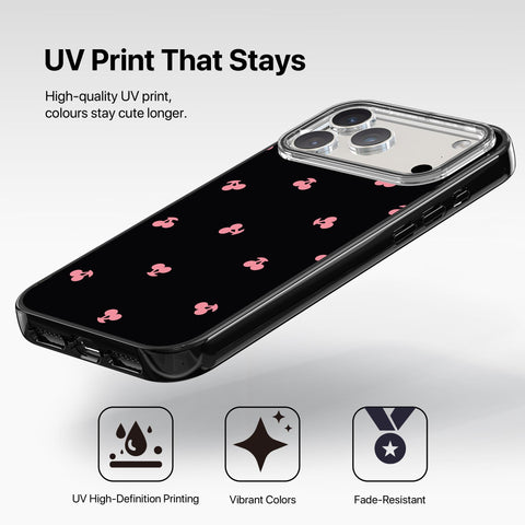 Magnetic Clear iPhone Case – Cherry Pop