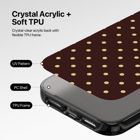 Magnetic iPhone Case - Choco Dots