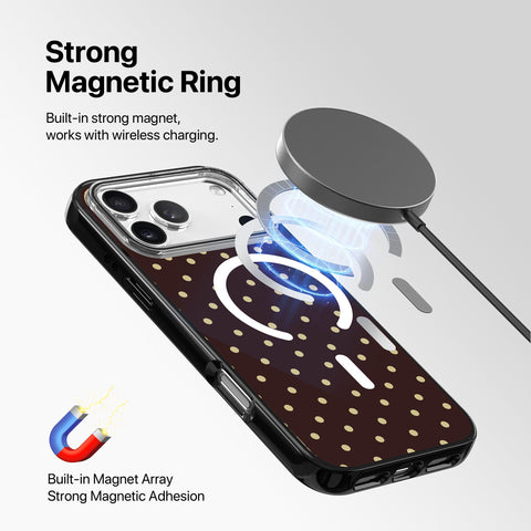 Magnetic iPhone Case - Choco Dots