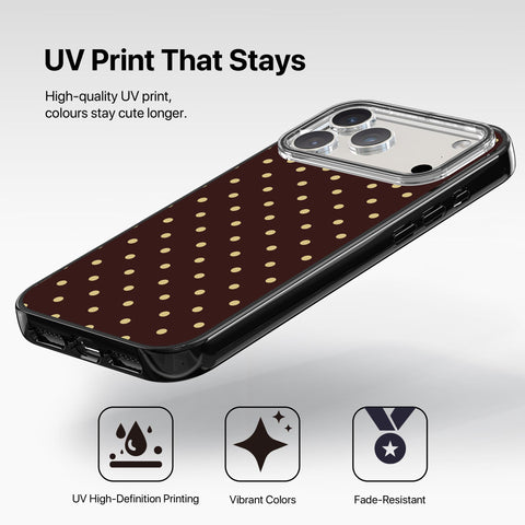 Magnetic iPhone Case - Choco Dots