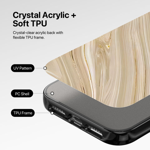 Magnetic iPhone Case - Gold Marble